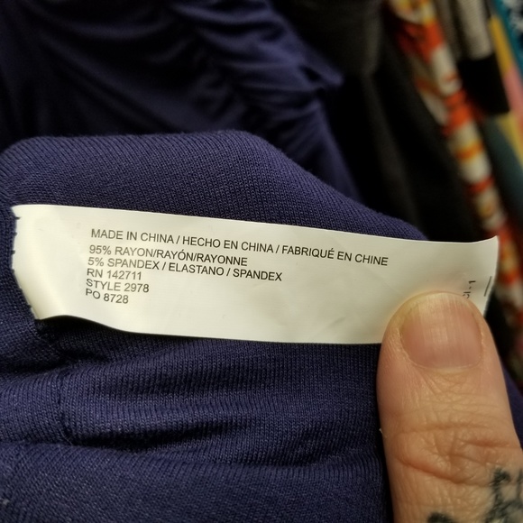 ELOQUII Wrap Front Asymmetrical Hem Dress Jersey - Picture 8 of 8